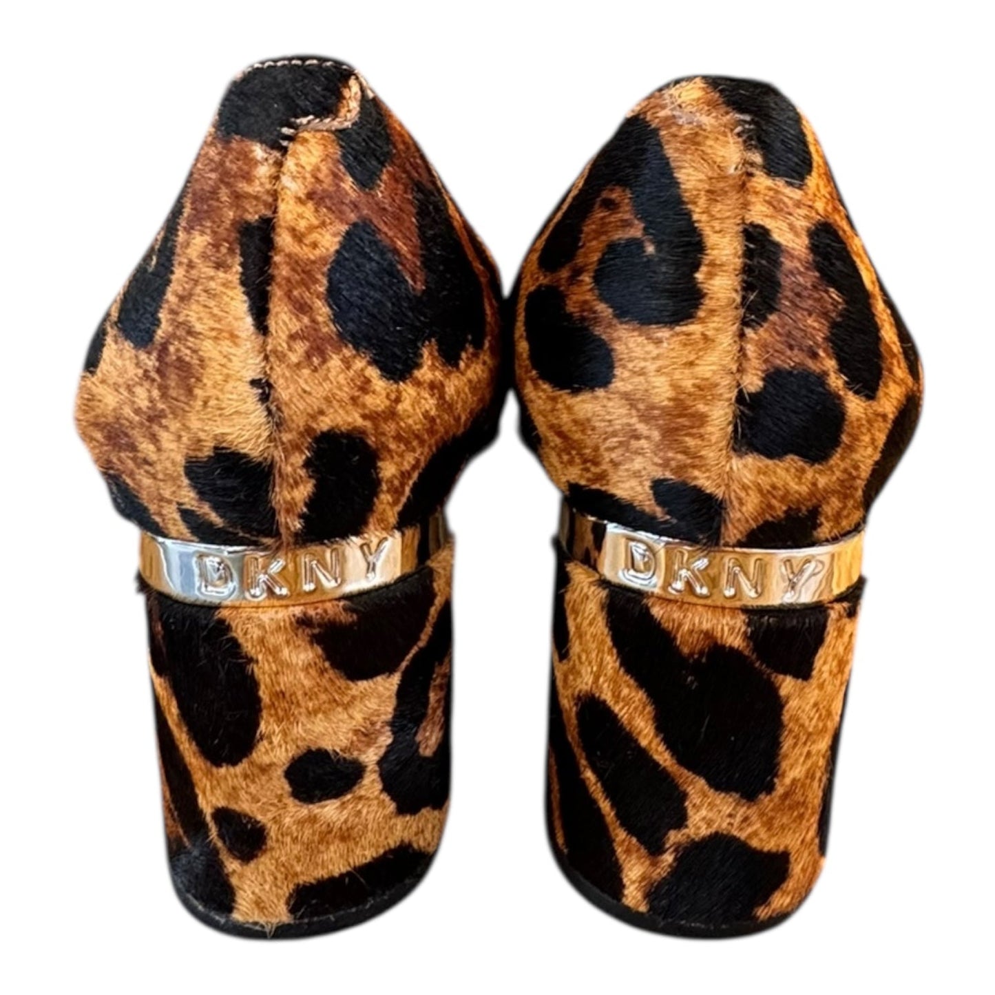 Shoes Heels Block By Dkny In Animal Print, Size:8.5