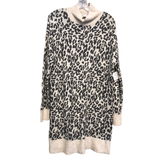Dress Sweater By Loft In Animal Print, Size:L
