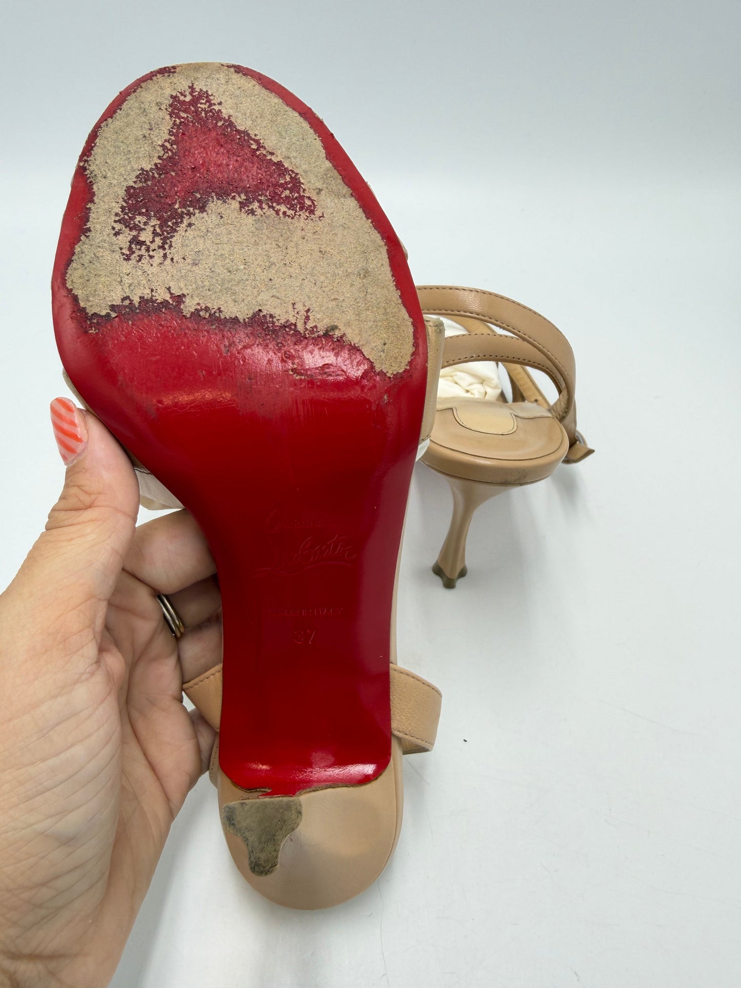 Christian Louboutin Trezuma 85 Luxury Shoes, Size: 6