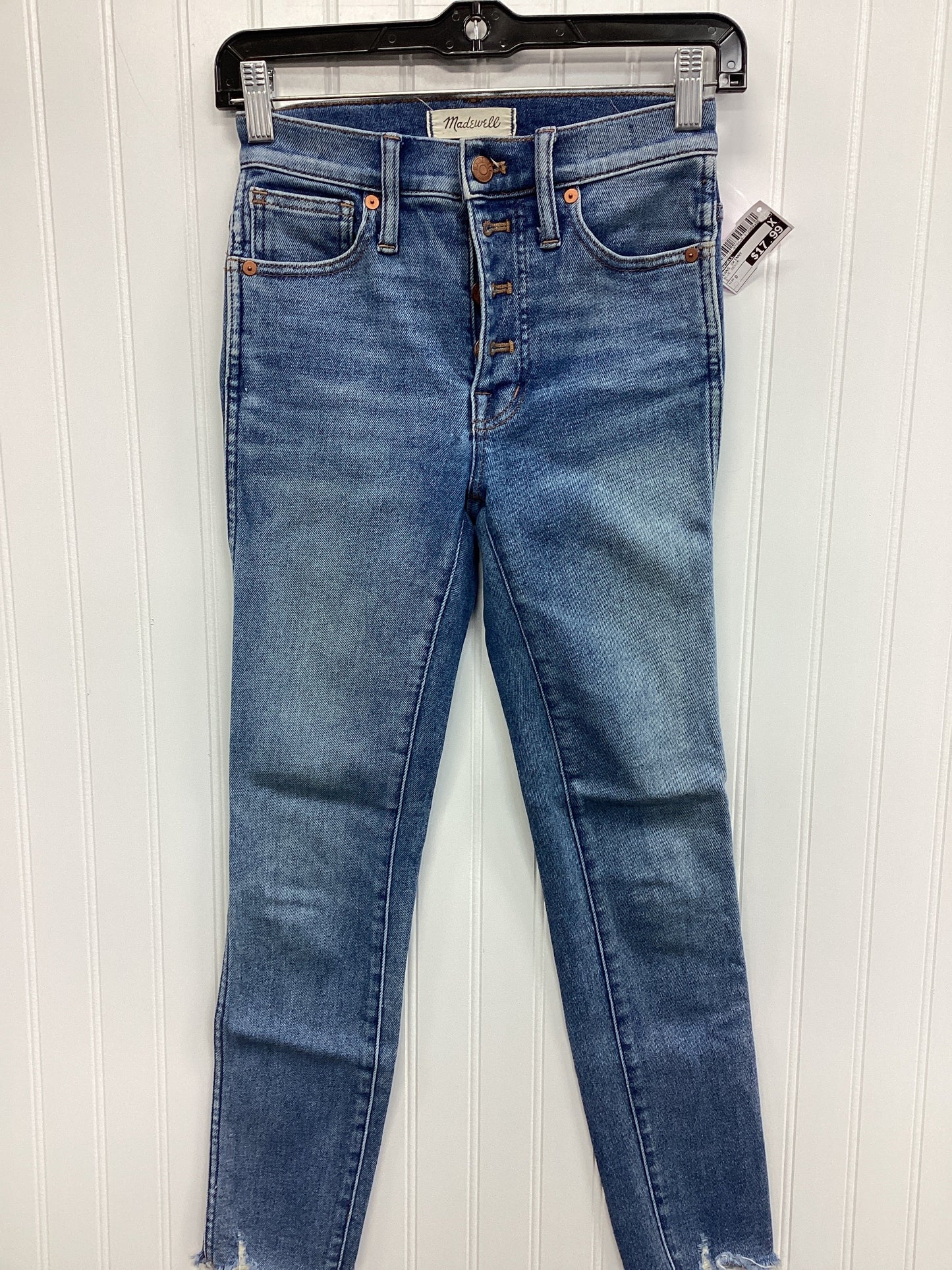 Jeans Skinny By Madewell In Blue Denim, Size:0