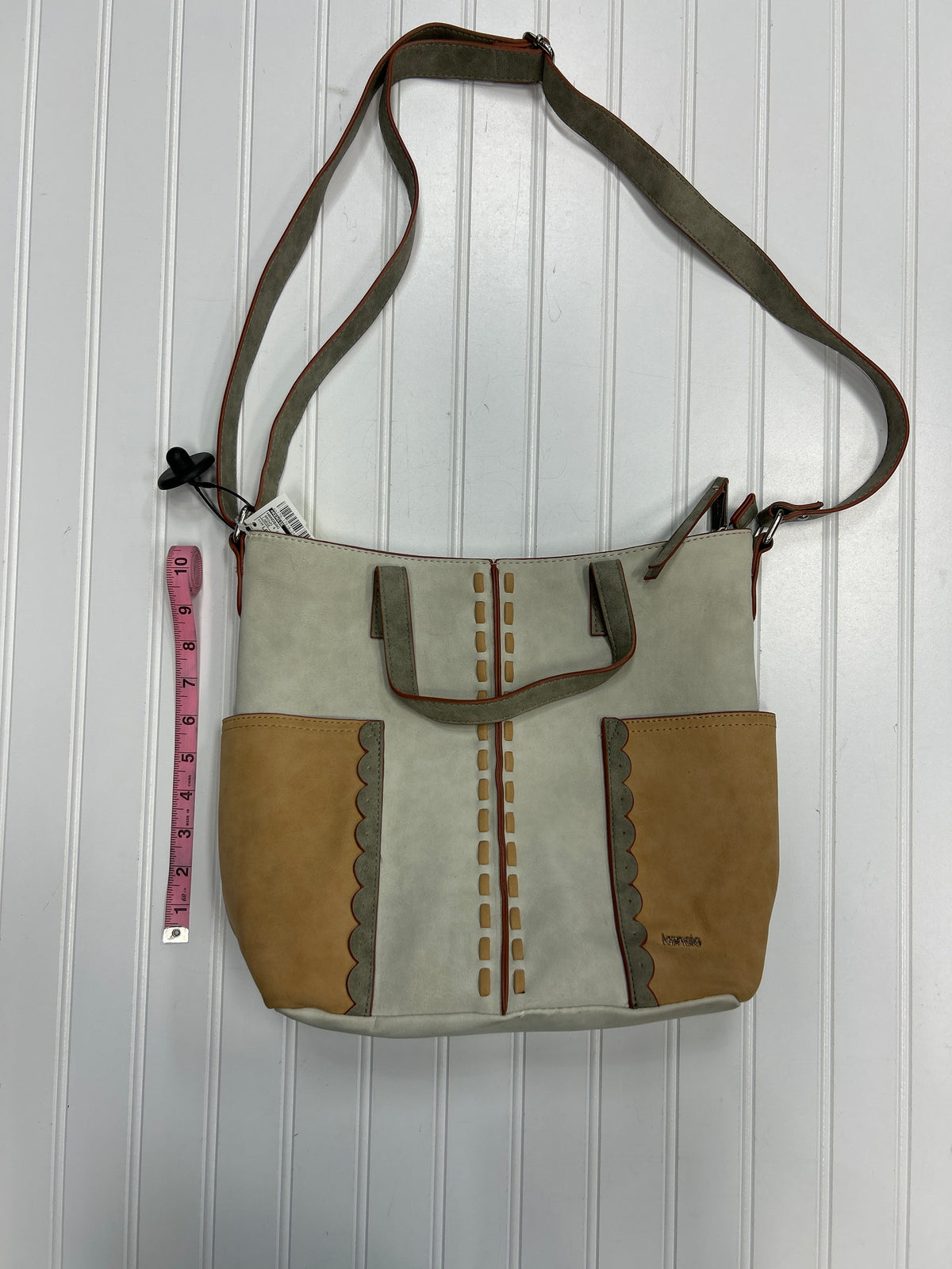 Handbag By Kensie In Brown & Grey, Size:Large