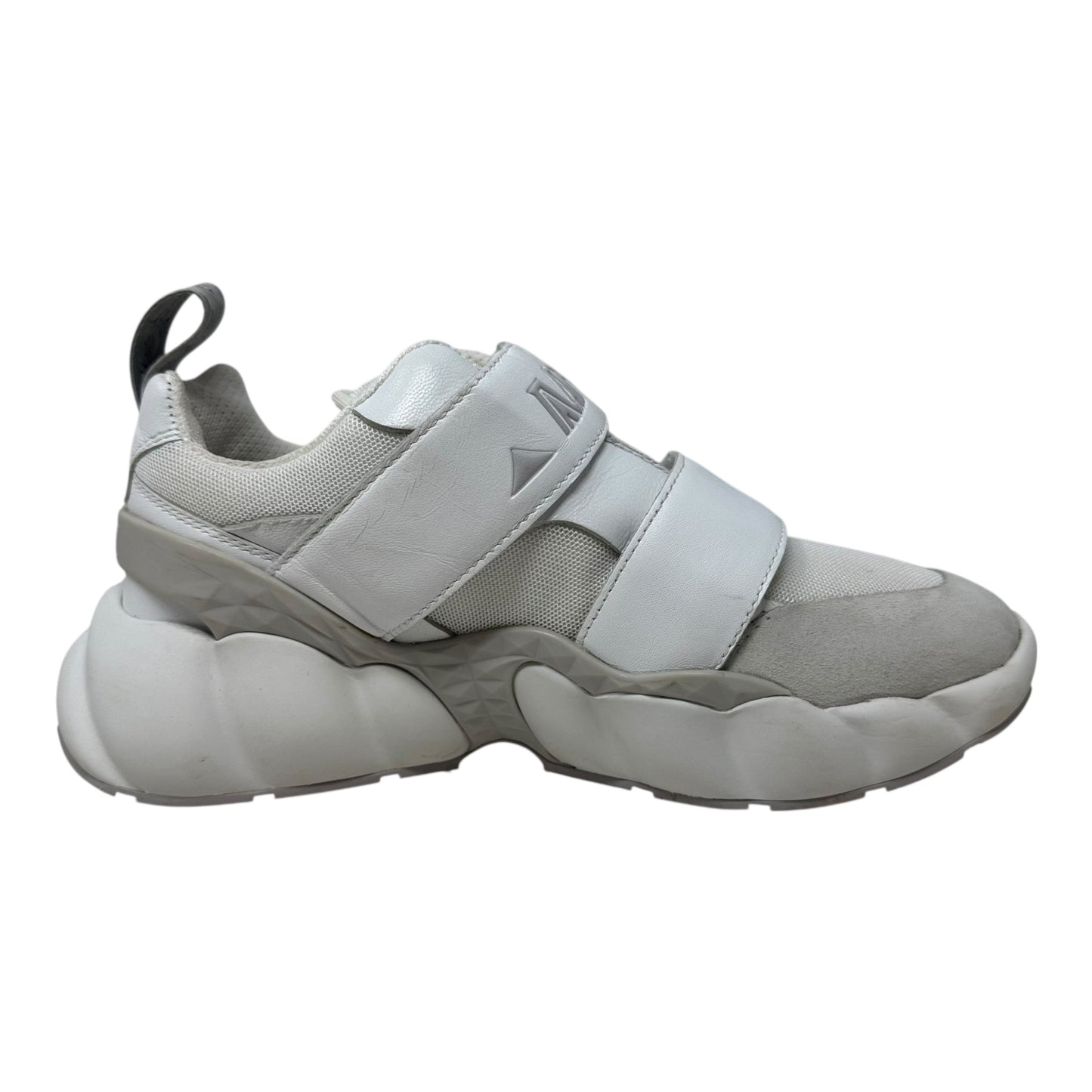 Himmel Low Top Velcro Sneakers Shoes Luxury Designer By Mcm In White, Size: 8 (38)