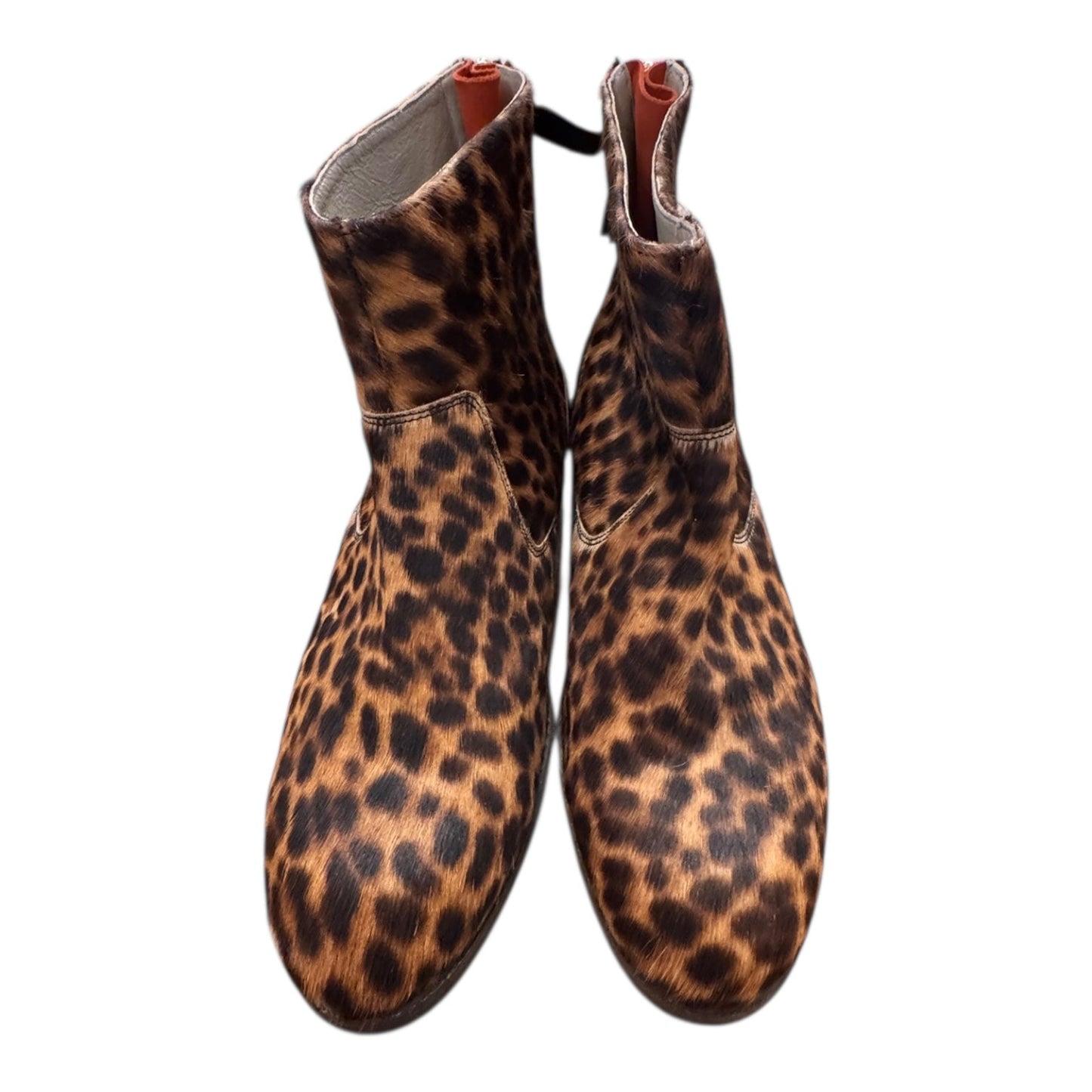 Boots Ankle Flats By Boden In Animal Print, Size:8.5