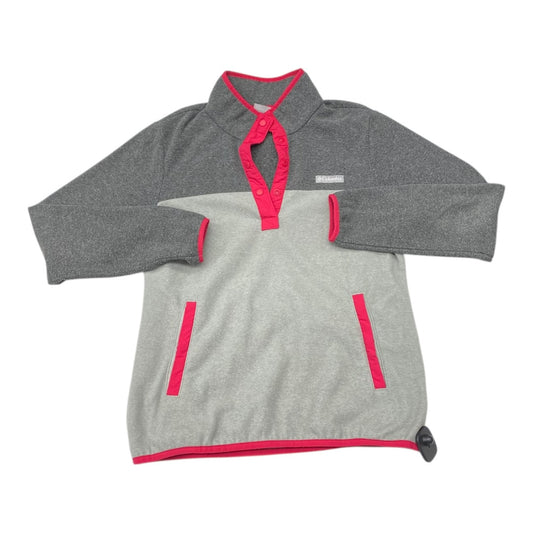 Athletic Fleece By Columbia In Grey & Pink, Size:M