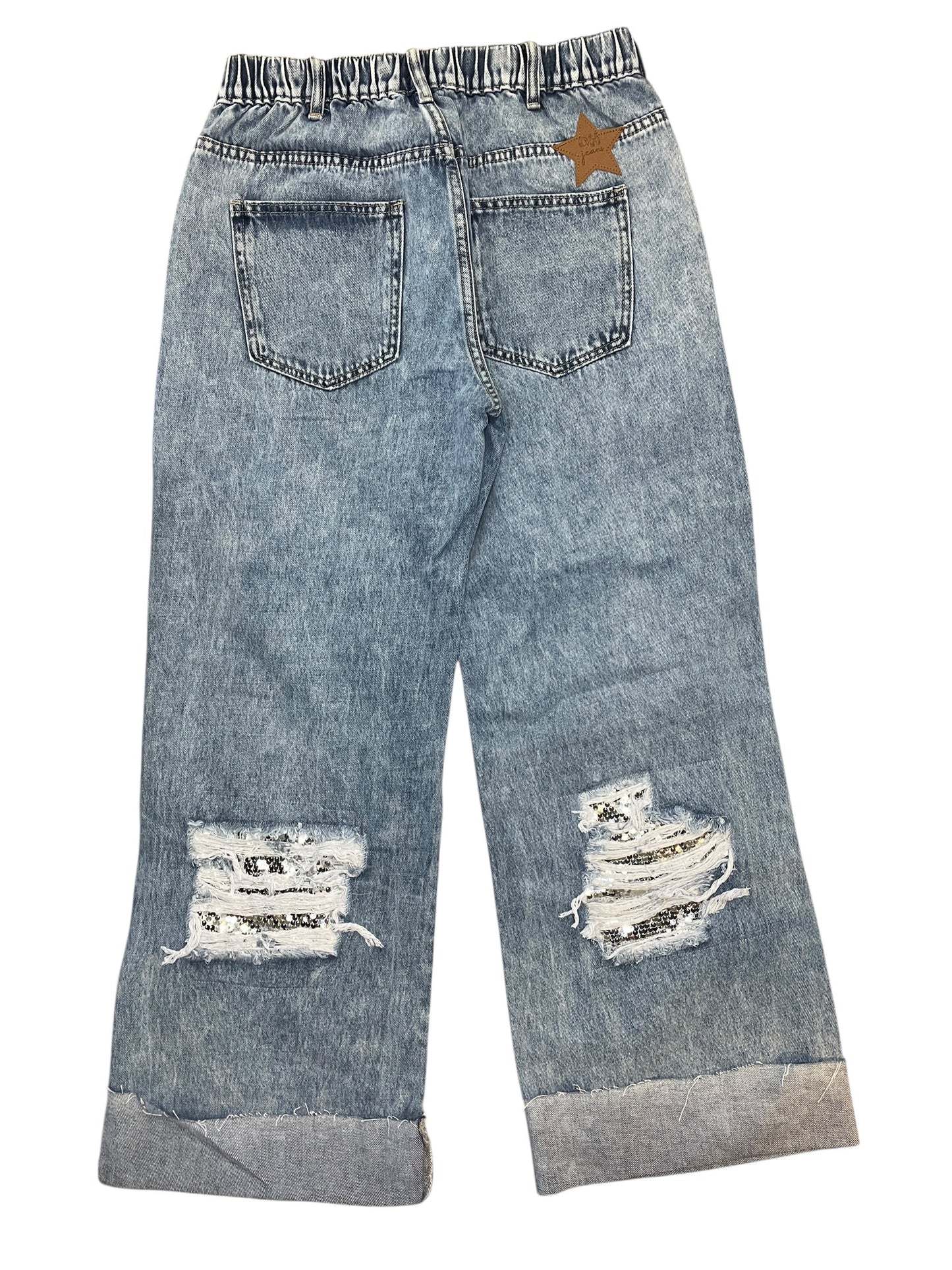 Jeans Wide Leg By Clothes Mentor In Blue Denim, Size:8