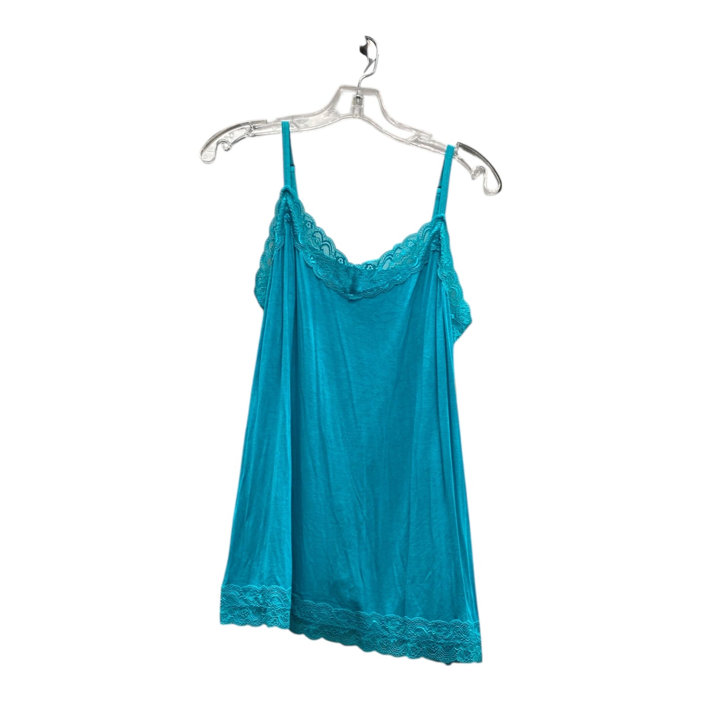 Top Sleeveless Basic By Lane Bryant In Teal, Size:Xl