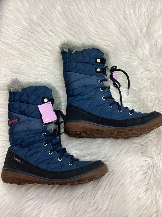 Boots Snow By Columbia In Blue, Size:8.5