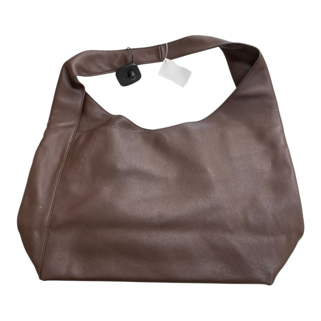 Handbag Leather By Quince In Brown, Size:Large
