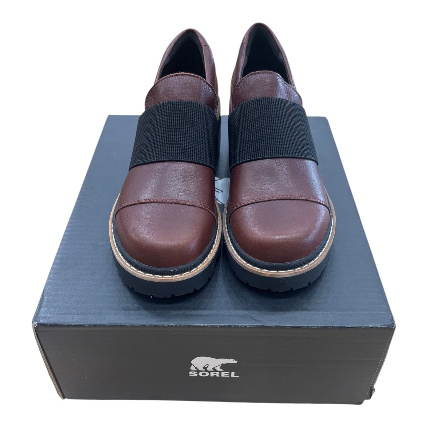 Shoes Heels Block By Sorel In Black & Brown, Size:7.5