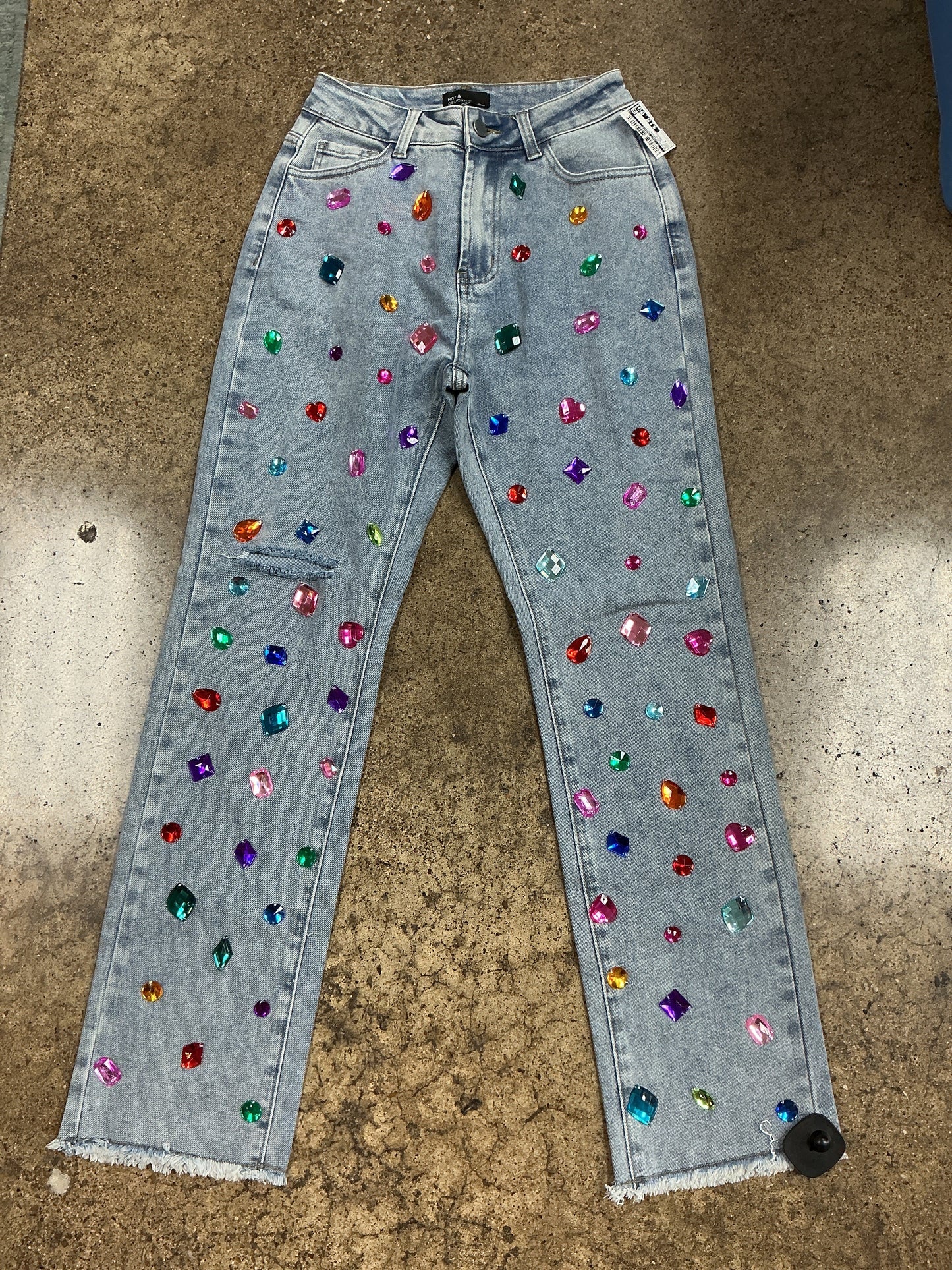 Jeans Straight By Clothes Mentor In Blue Denim, Size:S