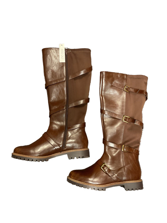 Boots Knee Flats By Cato In Brown, Size:9