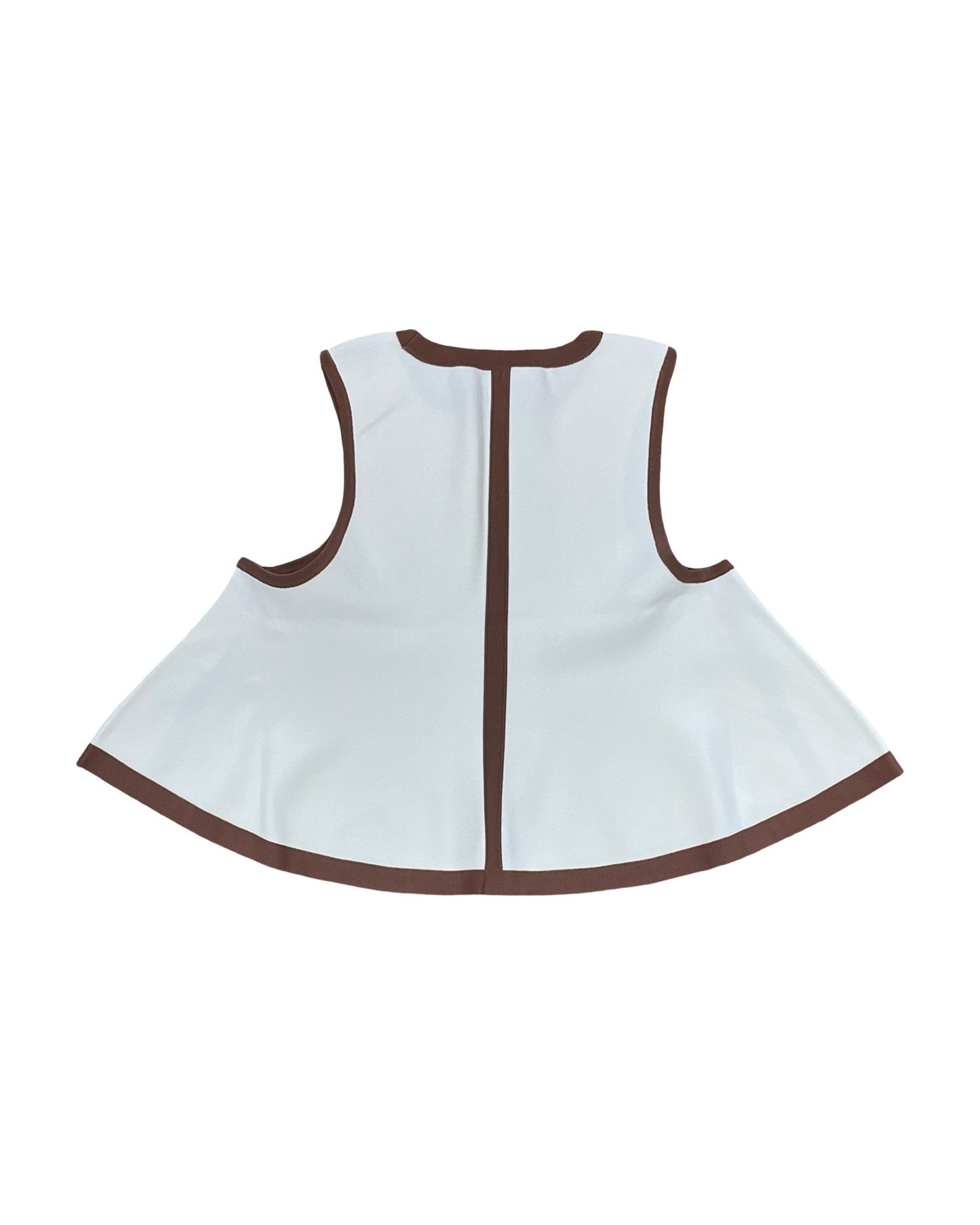 Top Sleeveless By Maeve In Brown & Cream, Size:L