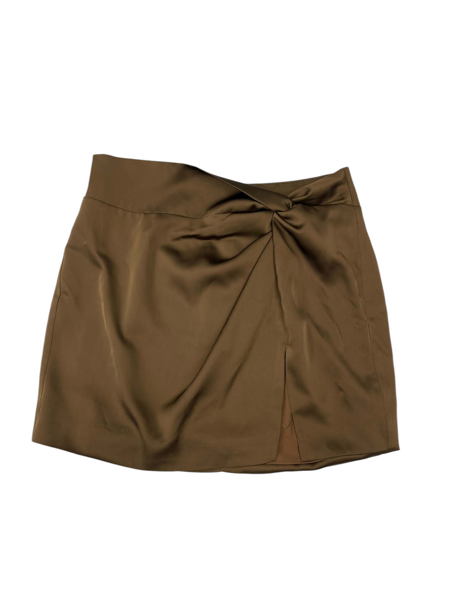 SKIRT MINI & SHORT by    CLOTHES MENTOR In BROWN, Size: M