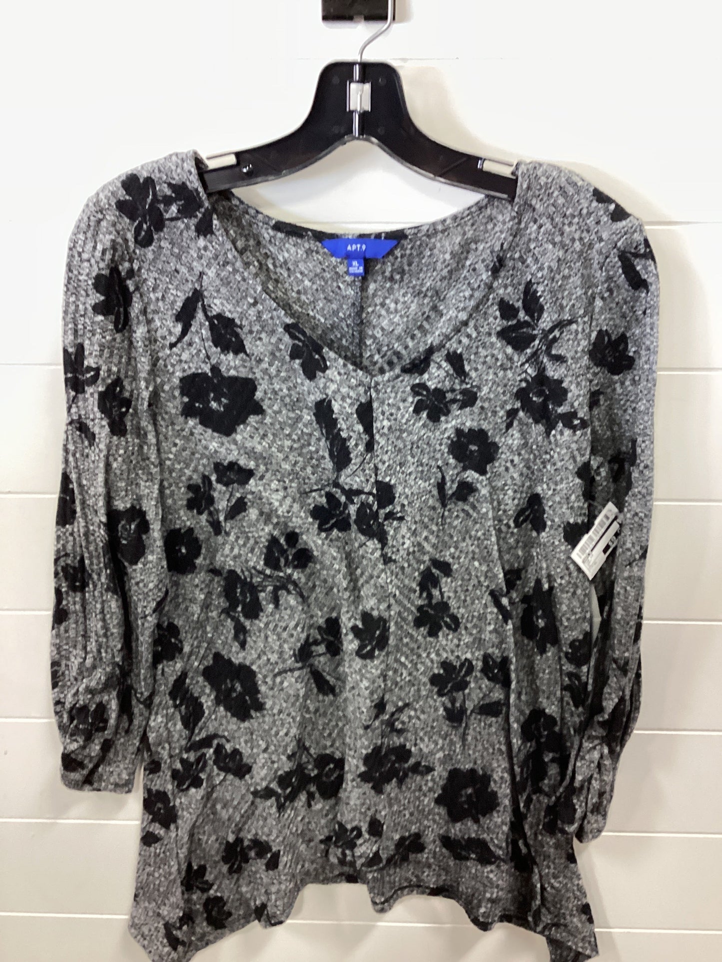 Top Ls By Apt 9 In Grey, Size:Xl