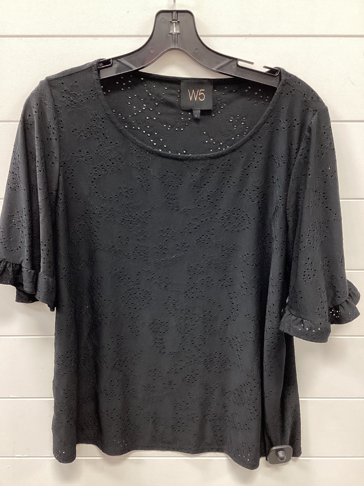 Top Ss By W5 In Black, Size:L