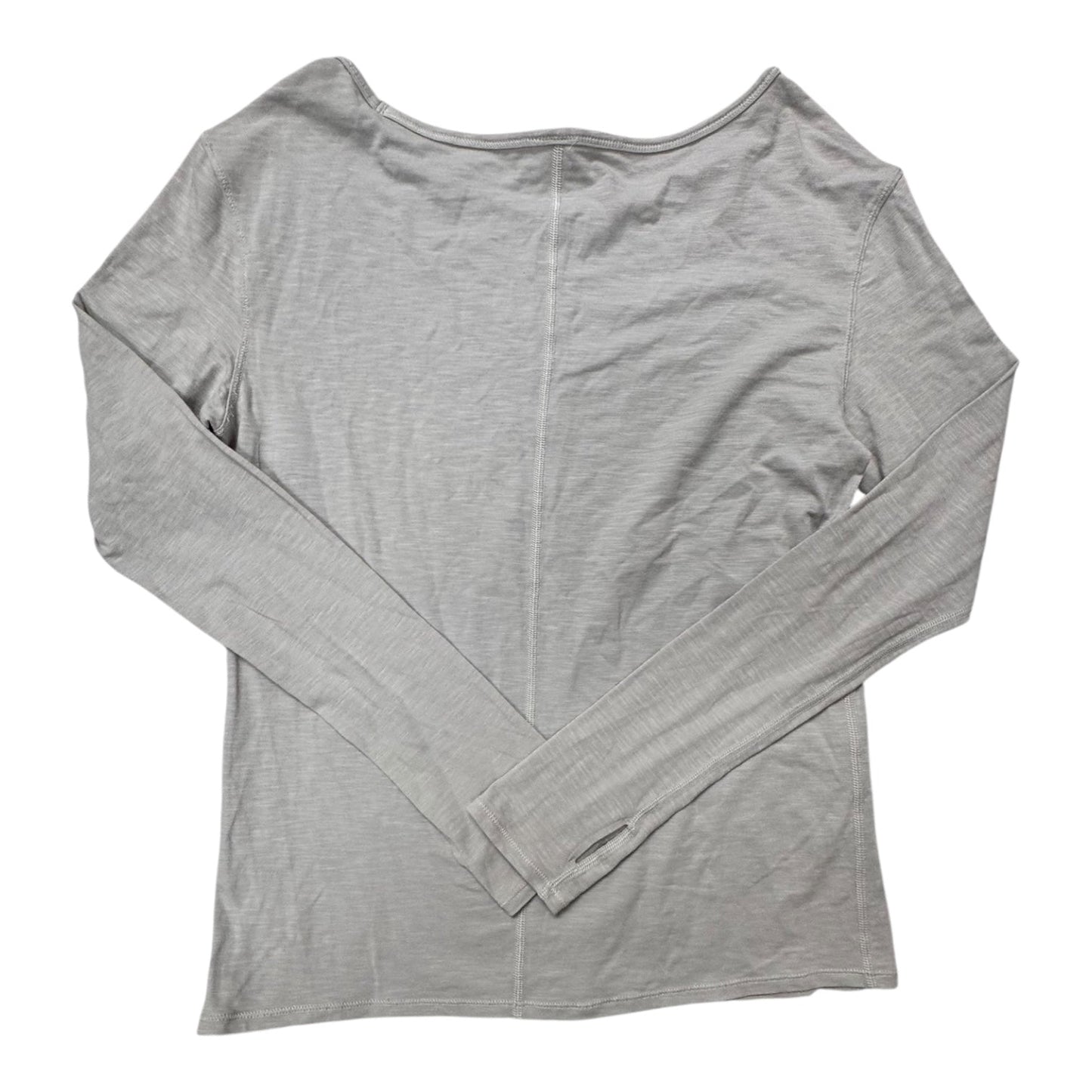 Athletic Top Ls Crewneck By Lululemon In Grey, Size:6
