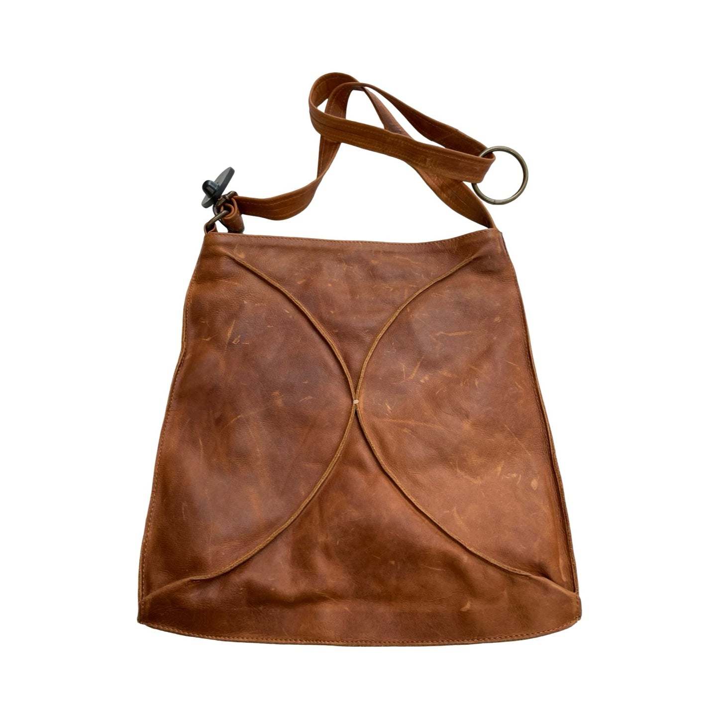 Handbag Leather By Cmc In Brown, Size:Medium