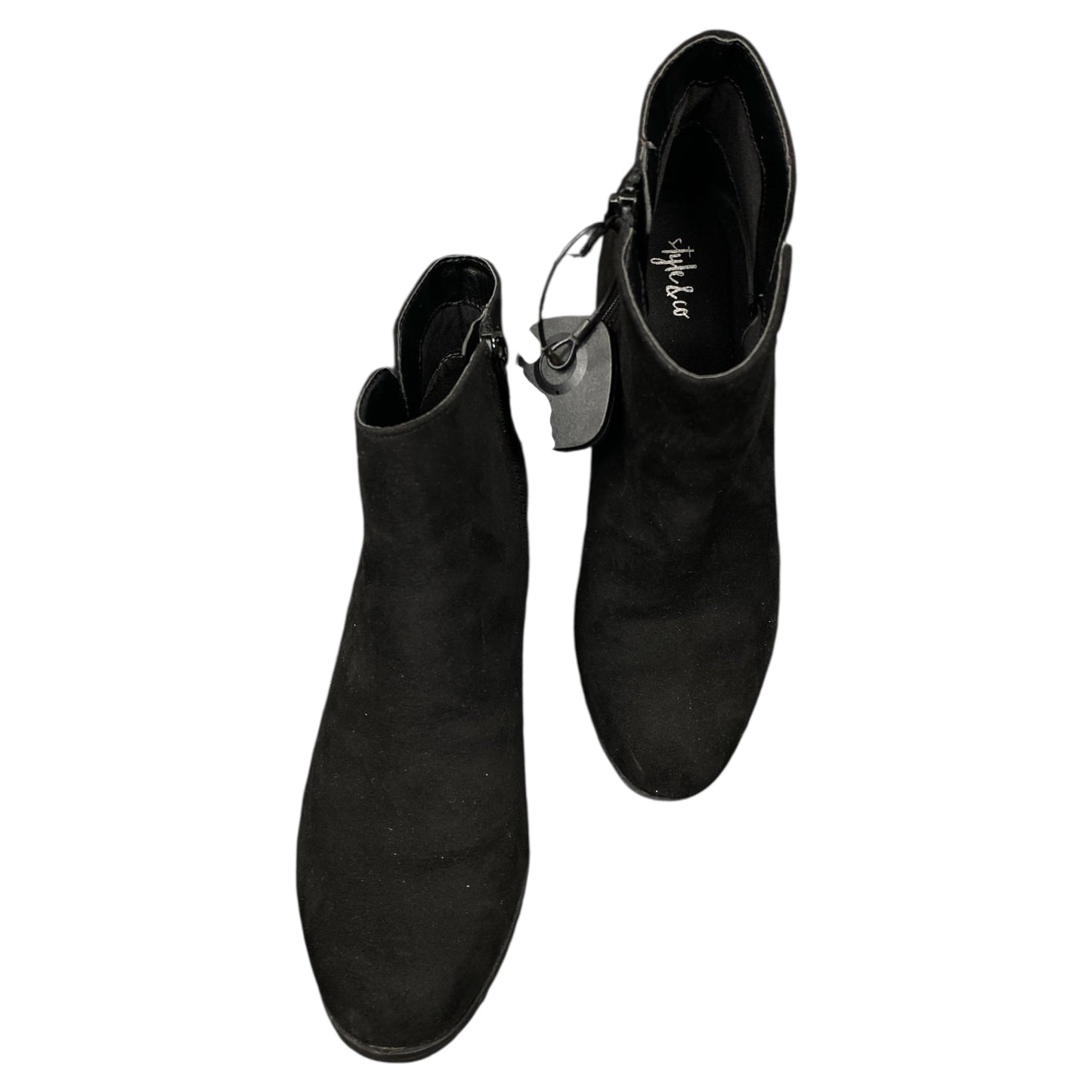 Boots Ankle Heels By Style And Company In Black, Size:8