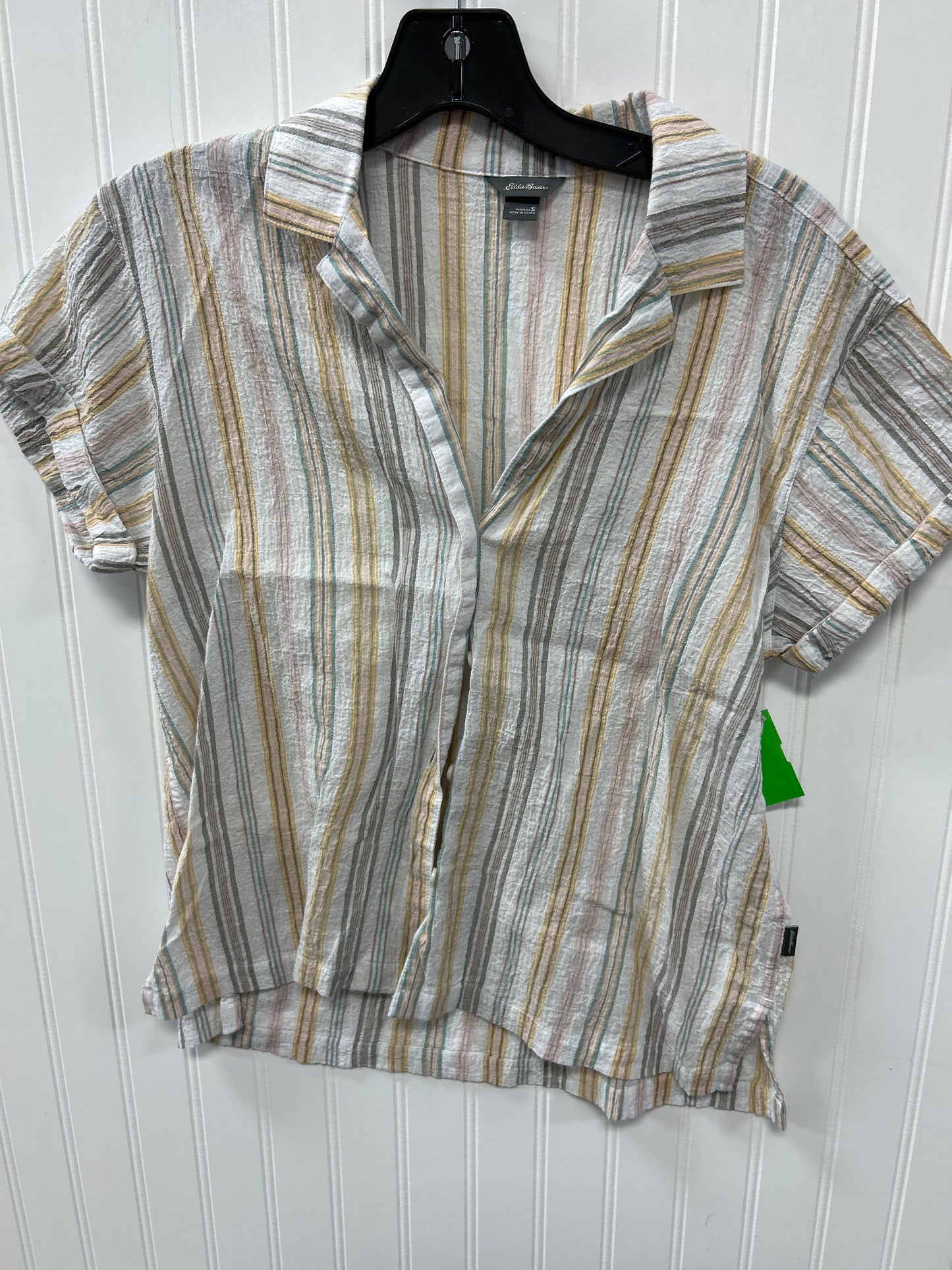 Blouse Ss By Eddie Bauer In Multi, Size:S