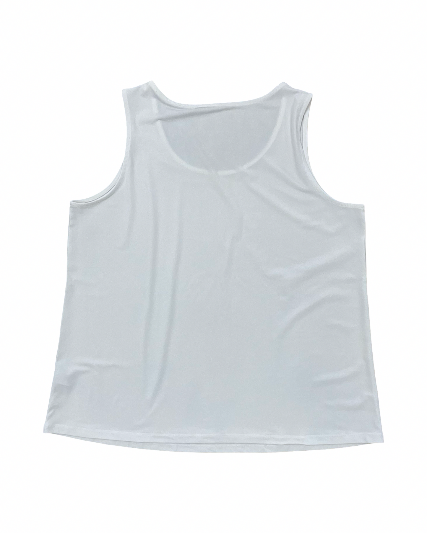 Tank Top By Susan Graver In White, Size:1X