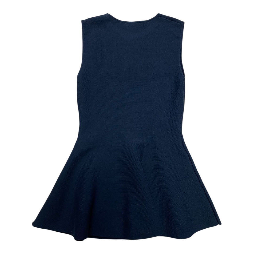 Top Sleeveless By Zara In Blue, Size:M
