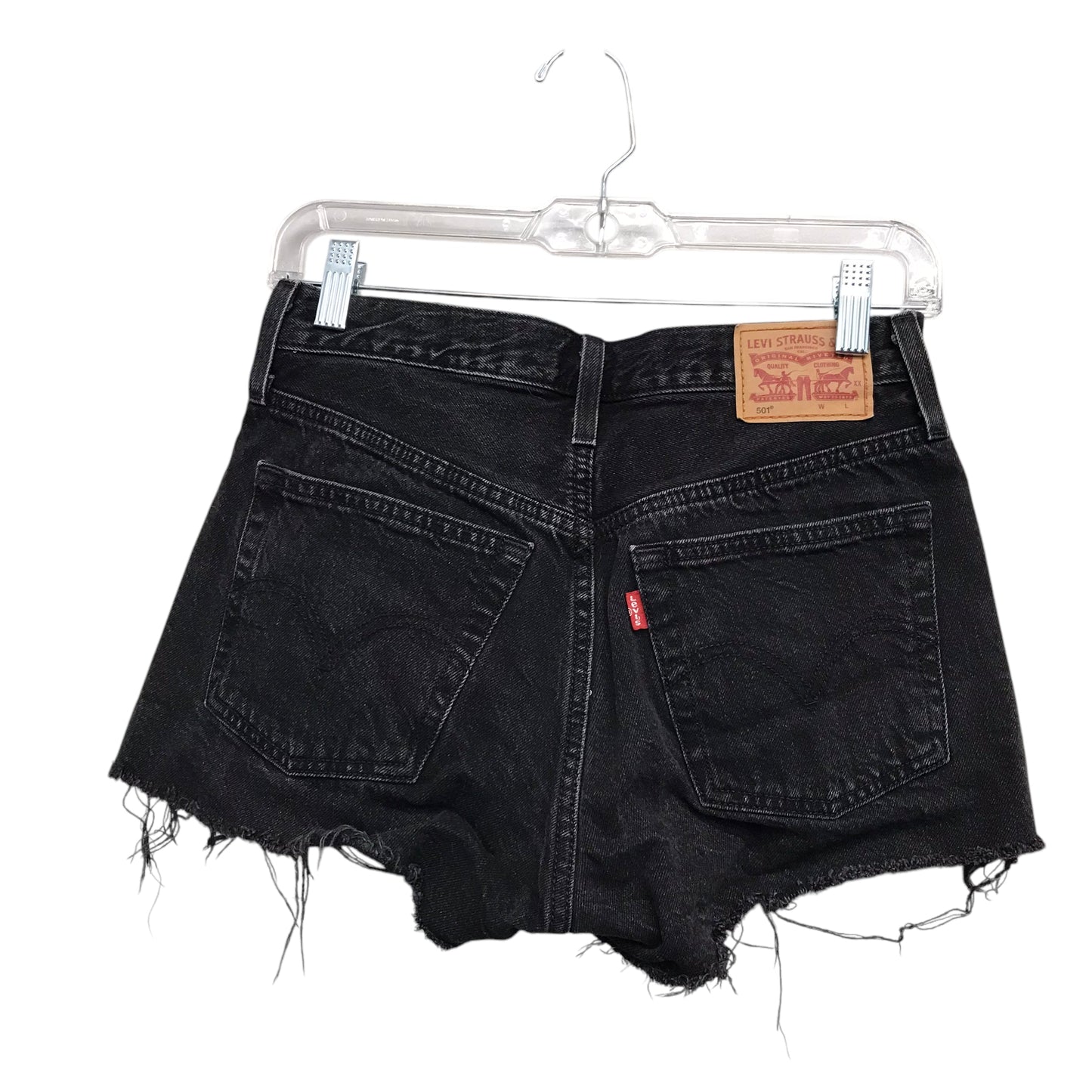 Shorts By Levis In Black Denim, Size:2