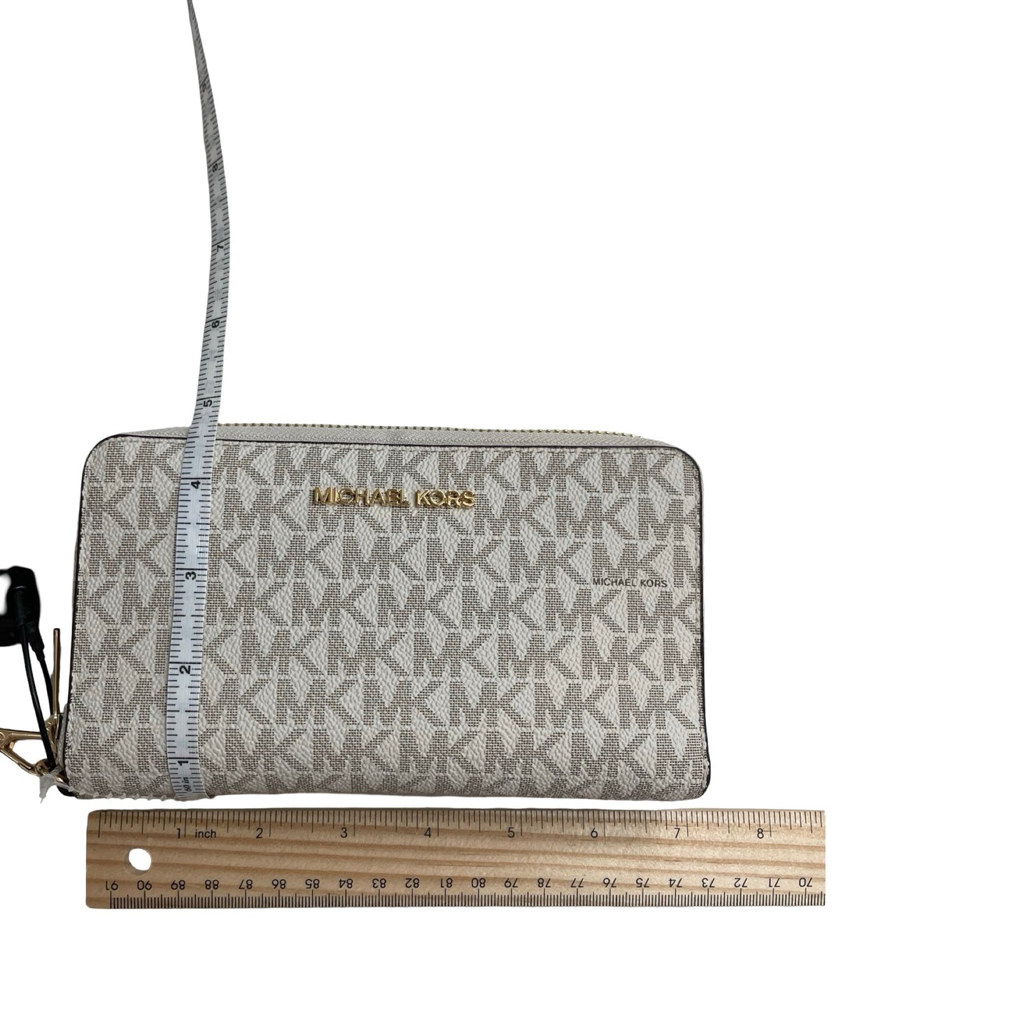 Wallet Designer By Michael Kors In White, Size:Medium