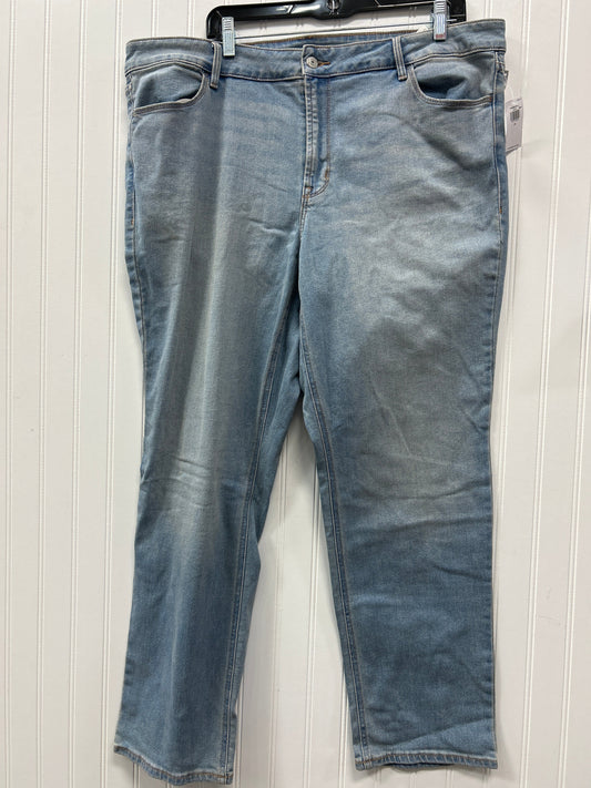 Jeans Straight By Old Navy In Blue Denim, Size:20