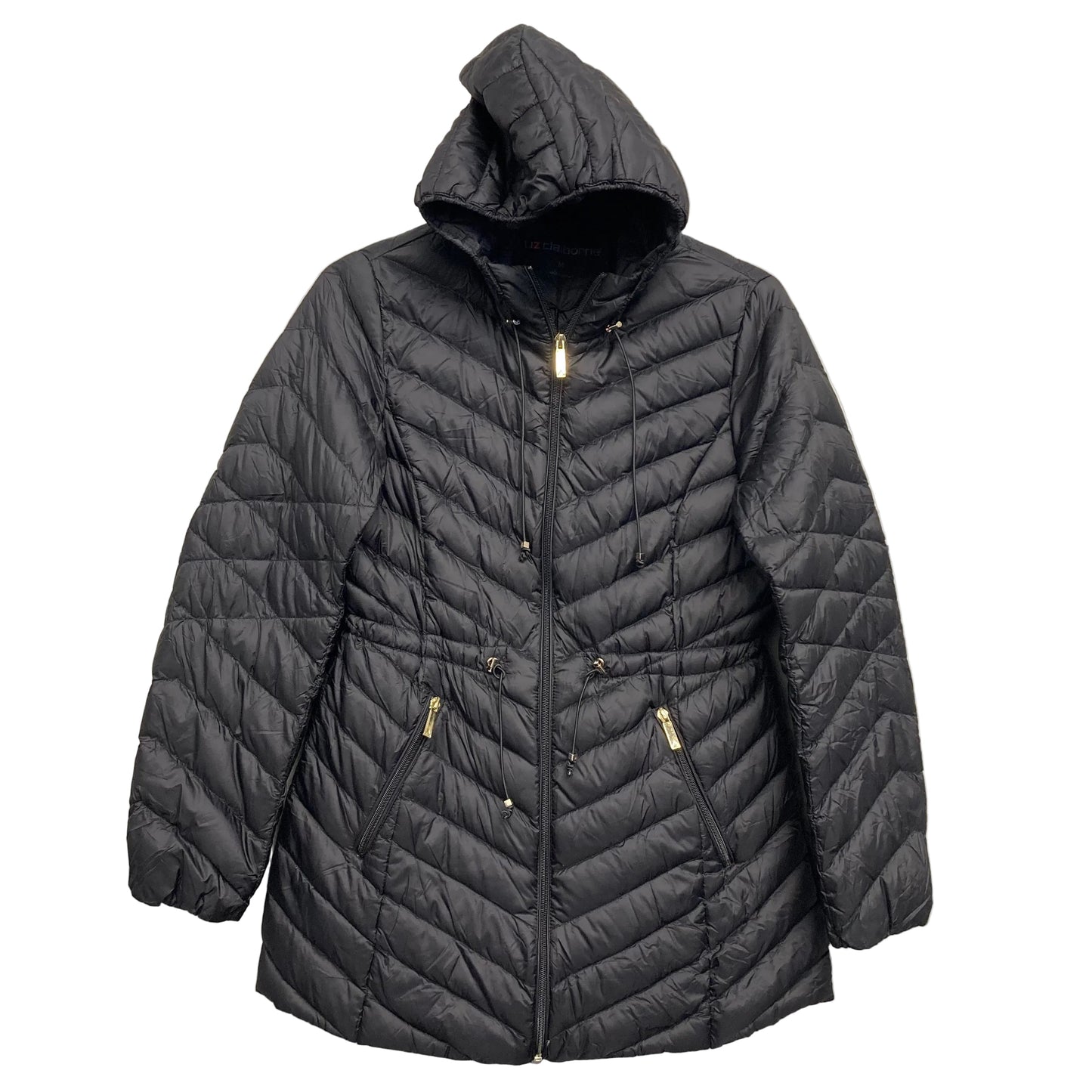 Coat Puffer & Quilted By Liz Claiborne In Black, Size:M