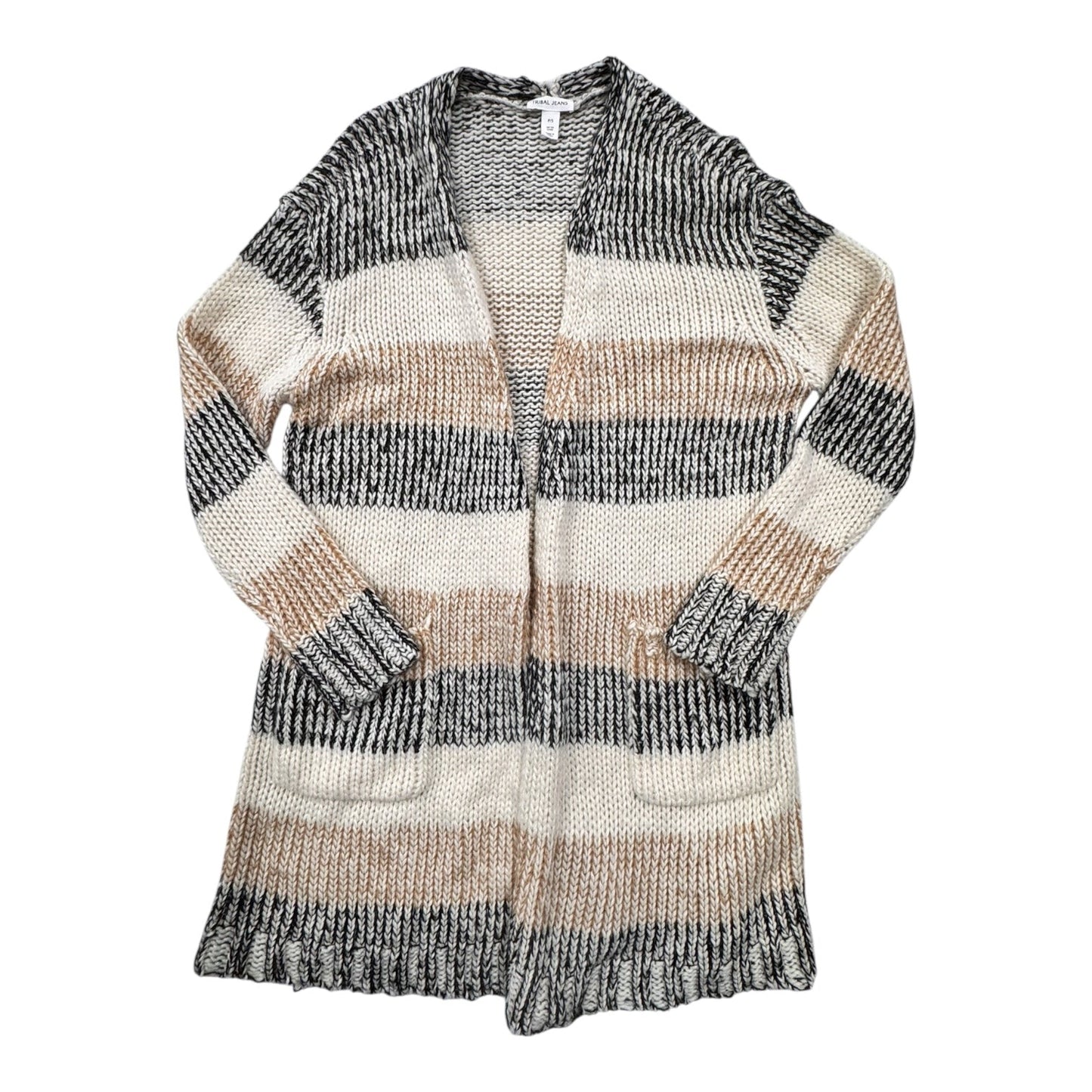 Sweater Cardigan By Tribal In Multi, Size:S