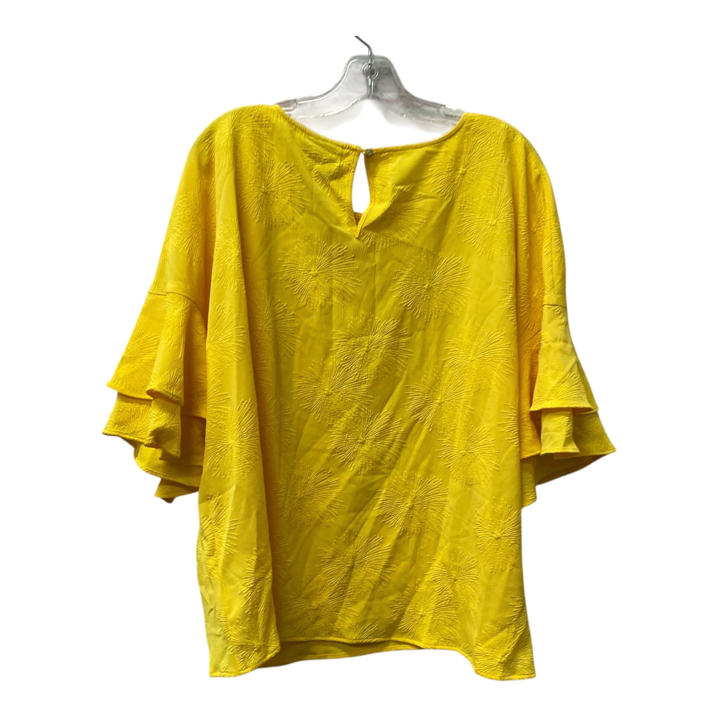 Top Ss By Liz Claiborne In Yellow, Size:1X