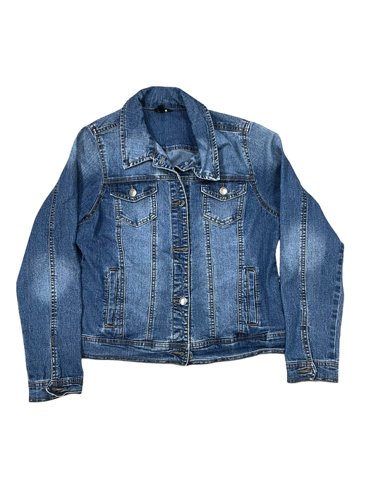 Jacket Denim By Relativity In Blue Denim, Size:M