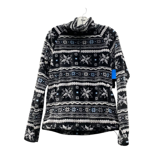 Athletic Top Ls Collar By Eddie Bauer In Black, Size:S