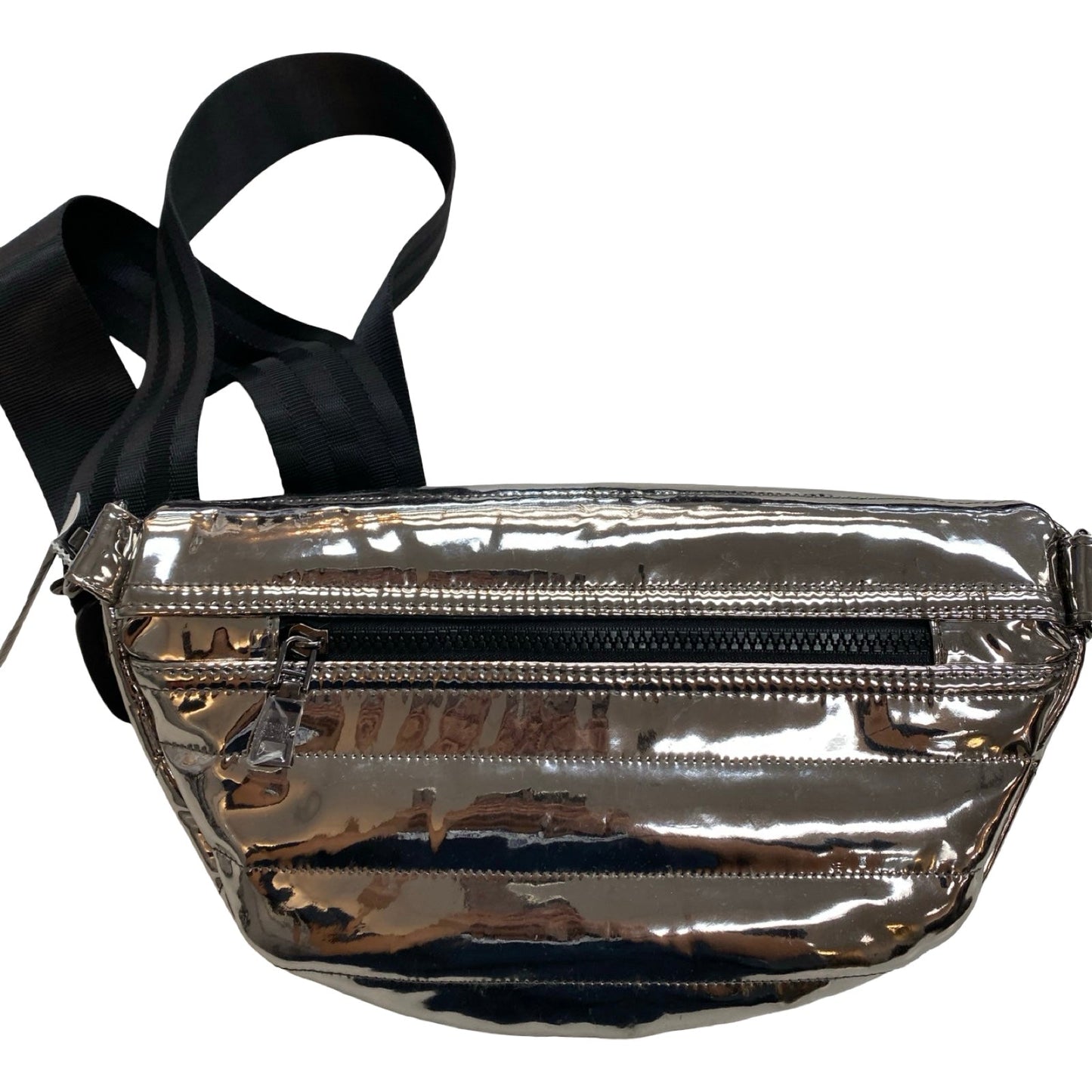 Belt Bag By Think Royln In Black & Silver, Size:Medium