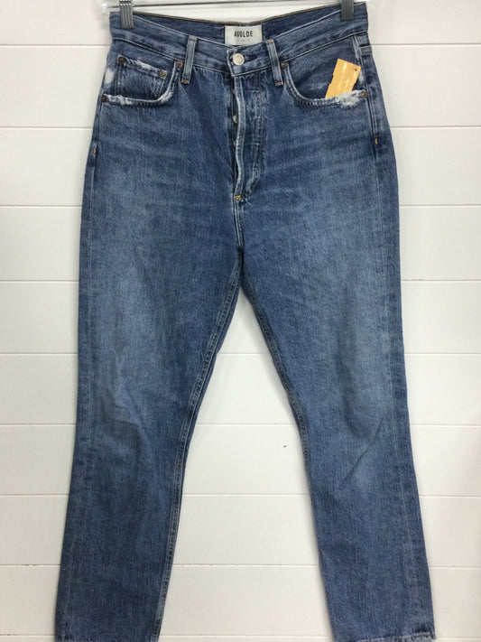 Jeans Straight By Agolde In Blue Denim, Size:2