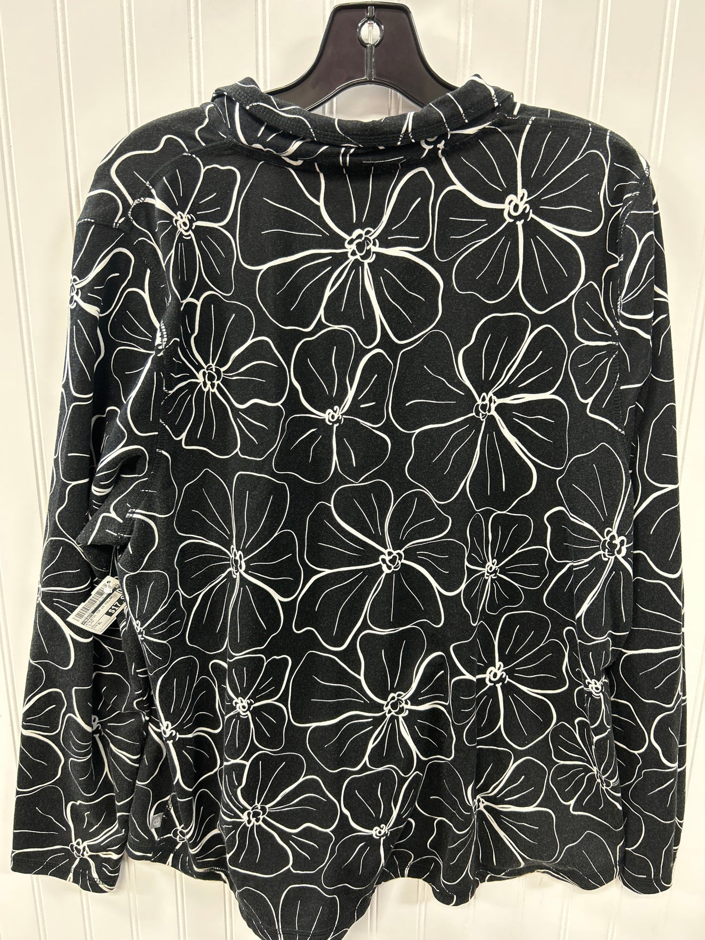 Athletic Top Ls Collar By Talbots In Black, Size:Xl