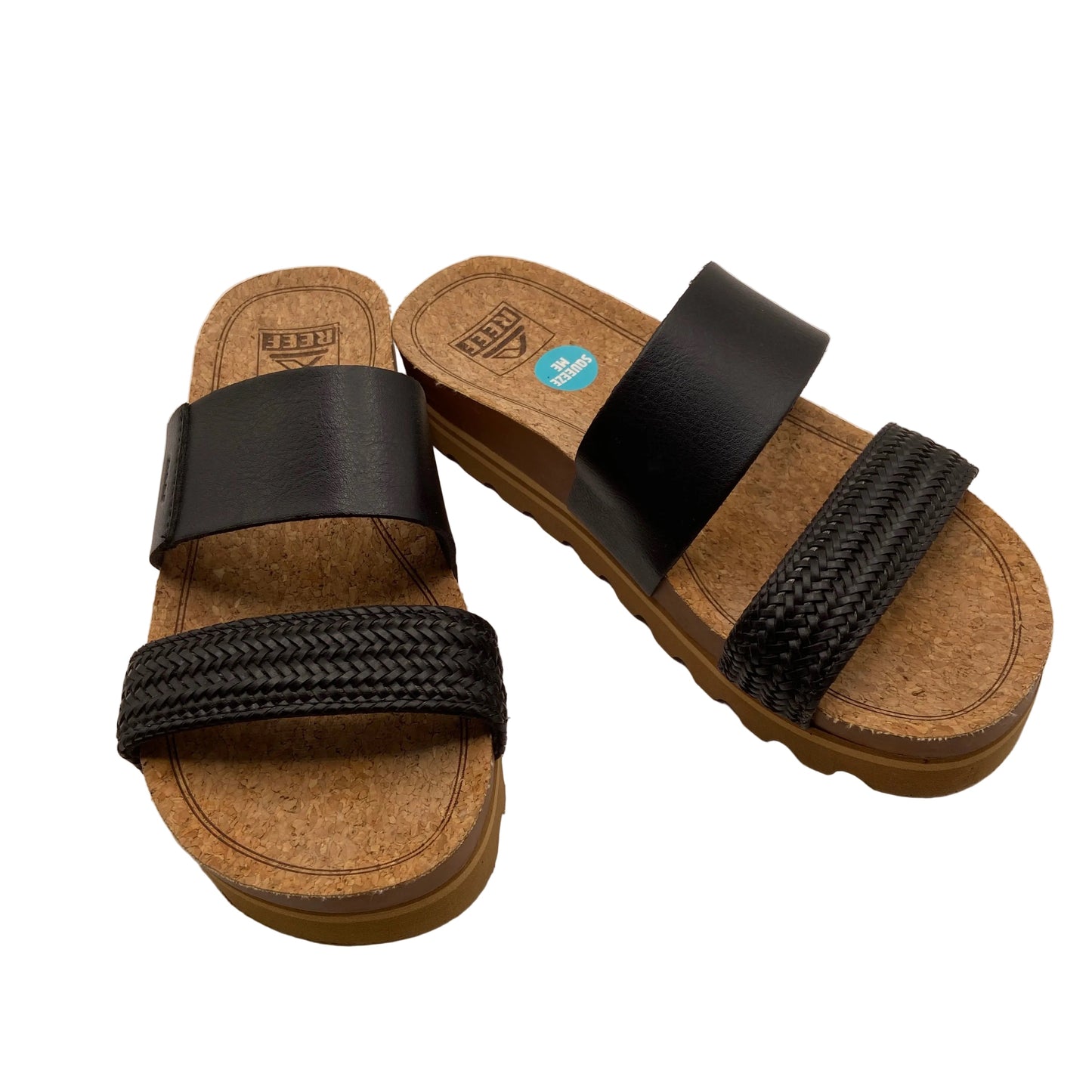 Sandals Heels Platform By Reef In Black, Size: 7