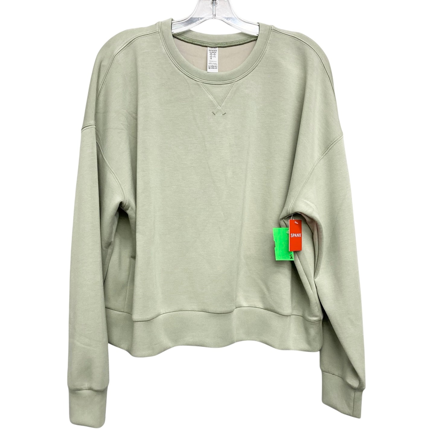 Athletic Sweatshirt Crewneck By Spanx In Green, Size:Xl