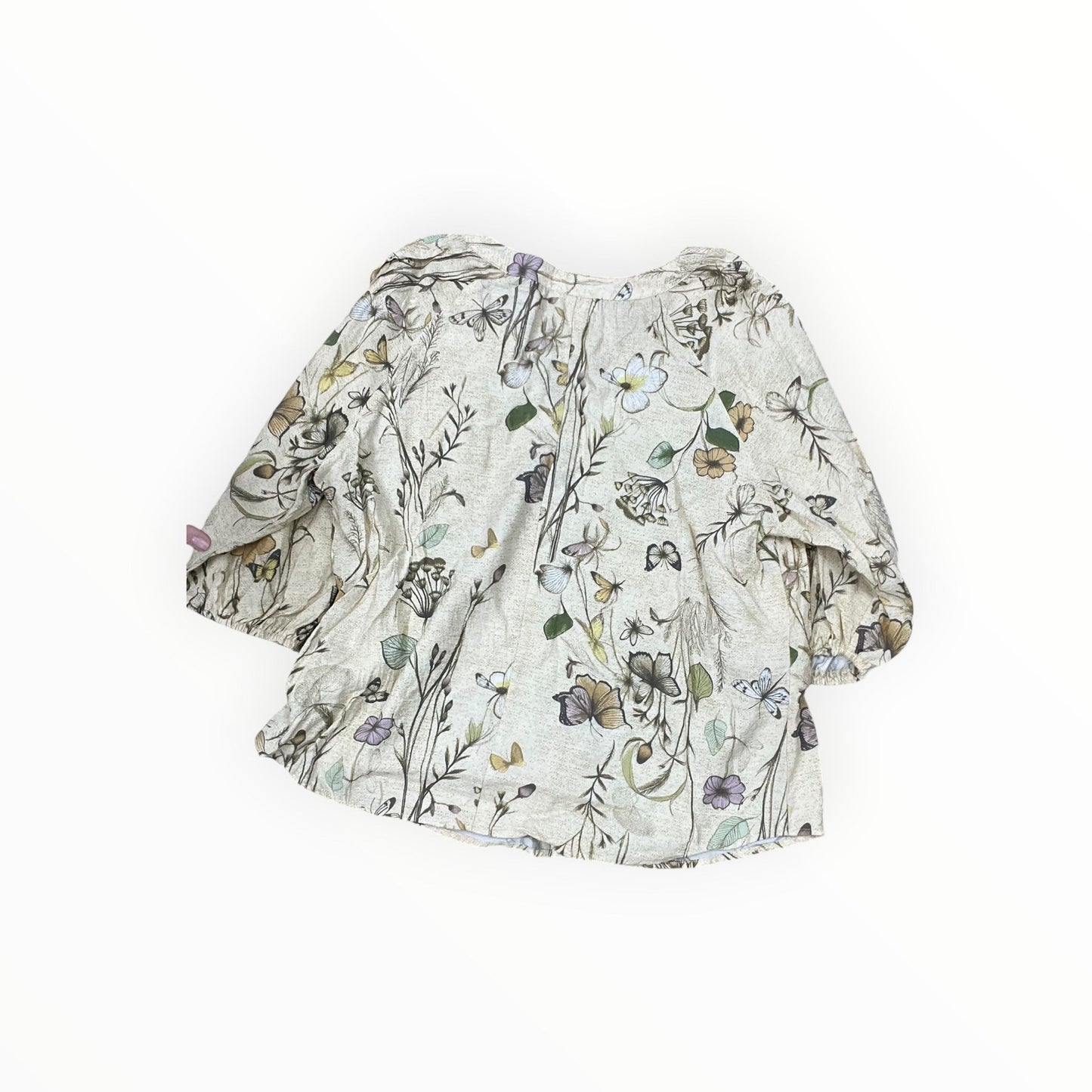 Top 3/4 Sleeve By Tamara H In Tan, Size:Xl