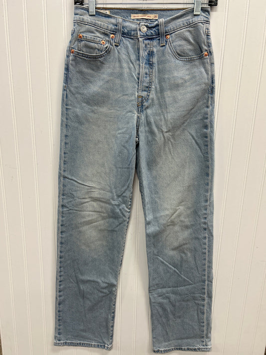 Jeans Straight By Levis In Blue Denim, Size:2