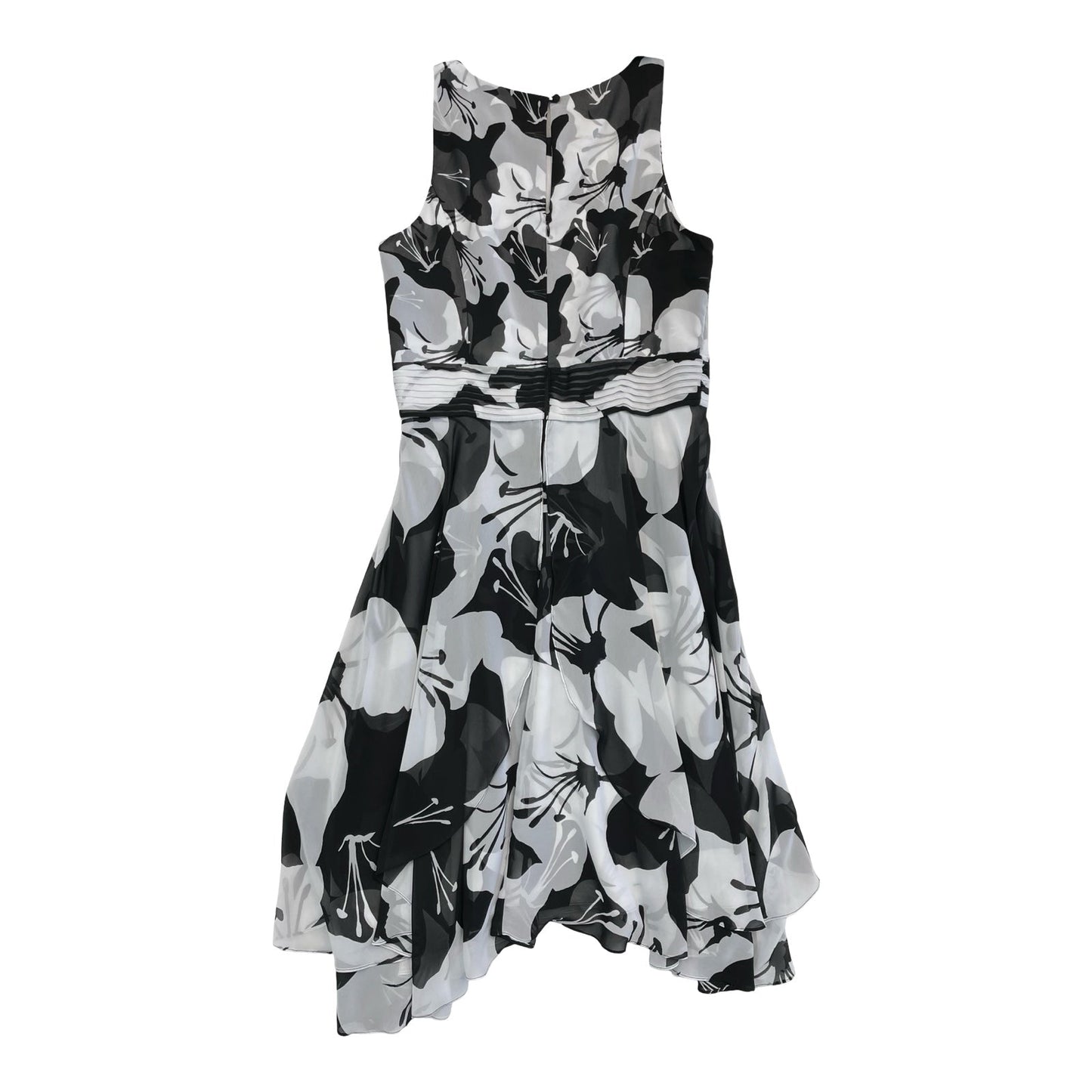 Dress Casual Midi By White House Black Market In Black & White, Size:8