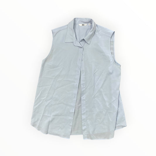 Top Sleeveless By Uniqlo In Blue, Size:L
