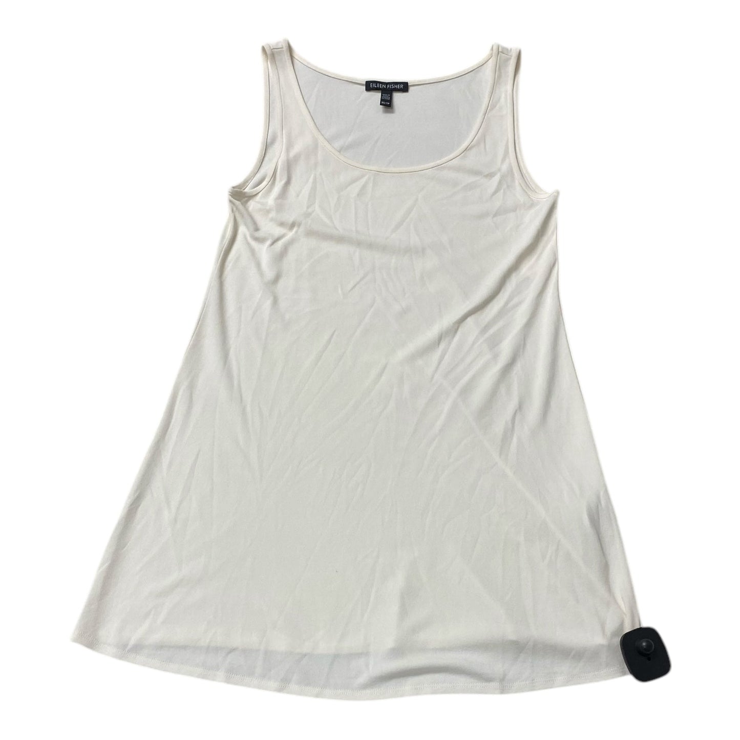 Top Sleeveless Designer By Eileen Fisher In Cream, Size:Xs