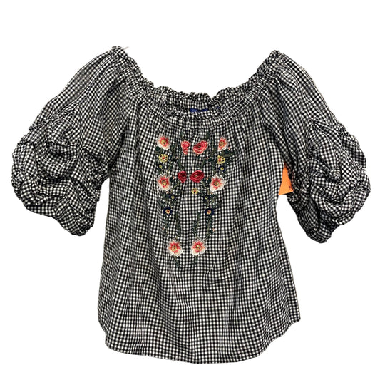 Top Ss By Blue Rain In Checkered Pattern, Size:S