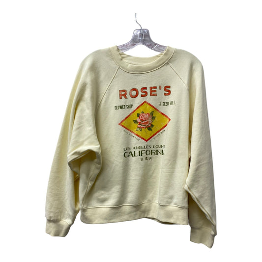 Athletic Sweatshirt Crewneck By Old Navy In Yellow, Size:M