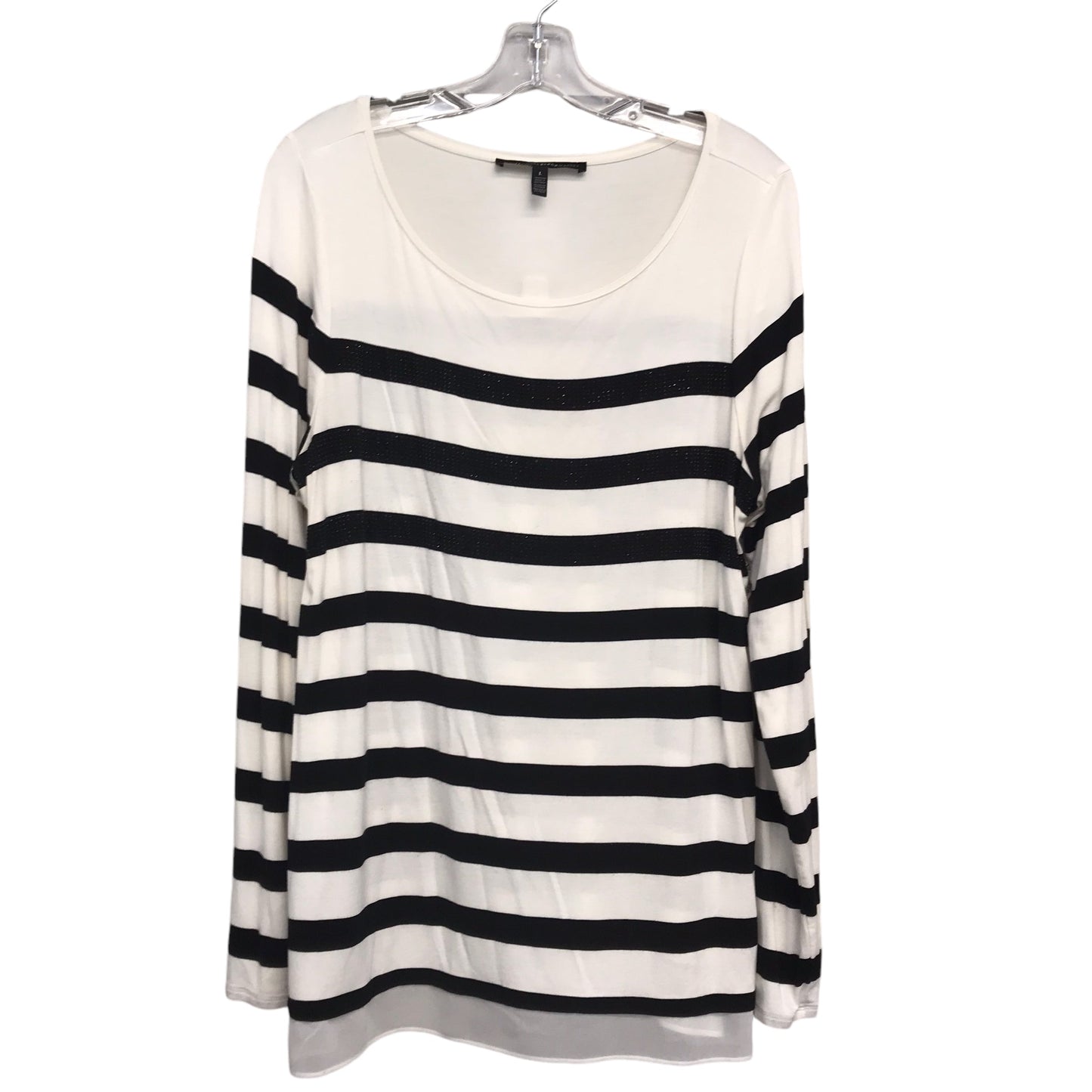 Top Ls By White House Black Market In Black & White, Size:L