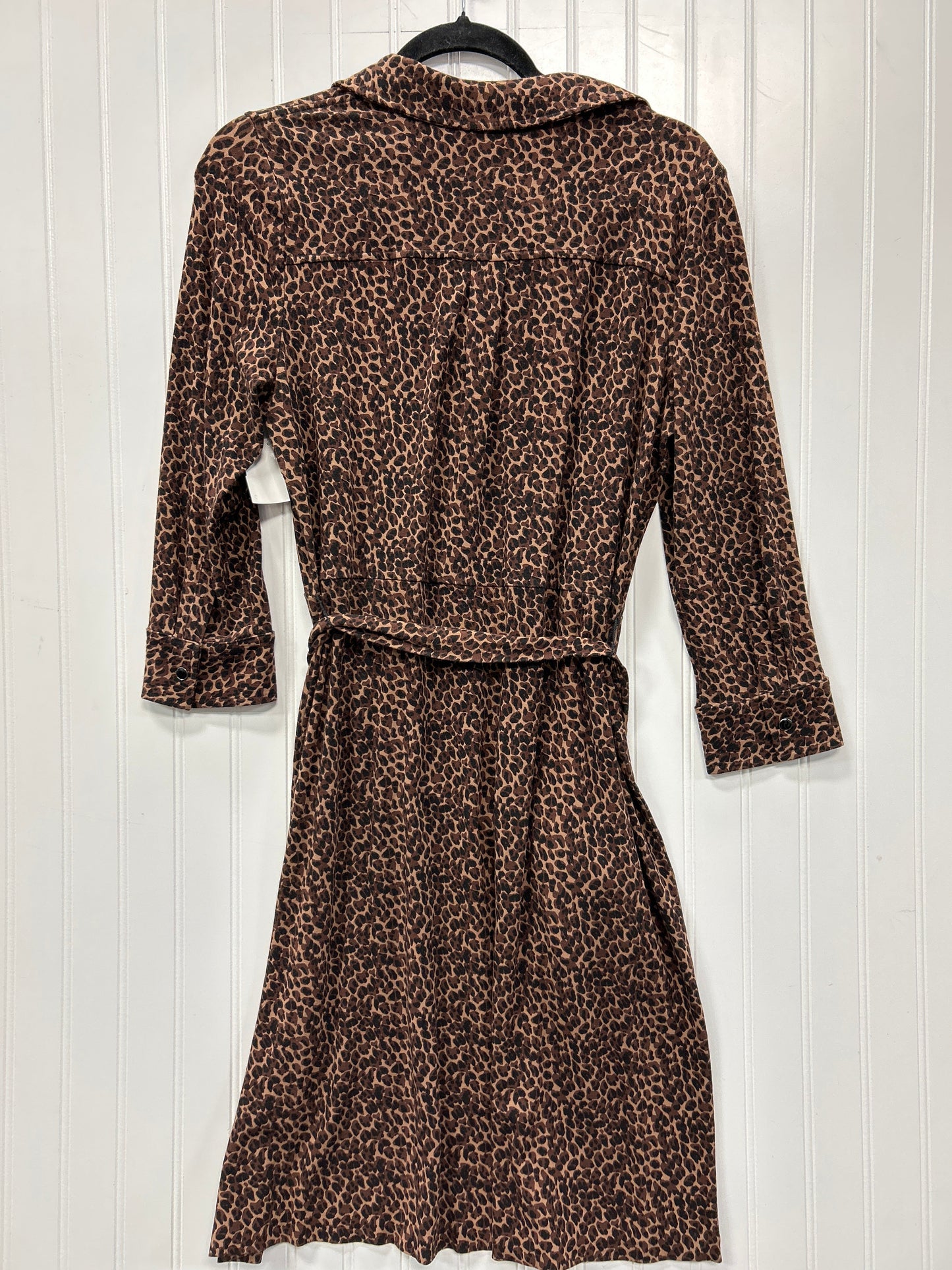 Dress Casual Midi By Talbots In Brown, Size:L