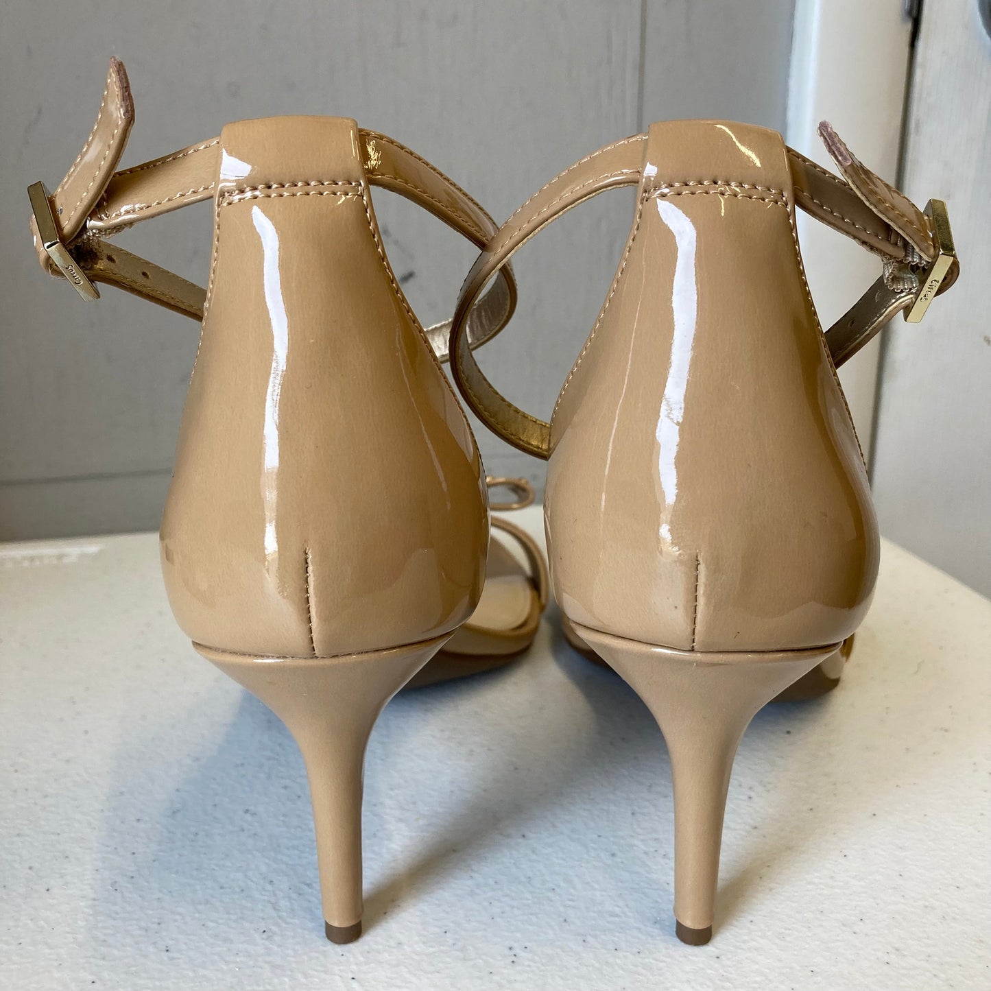 Sandals Heels Stiletto By Circus By Sam Edelman In Tan, Size:9.5