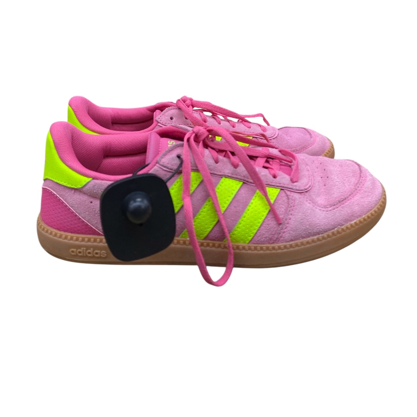 Shoes Sneakers By Adidas In Pink & Yellow, Size:8