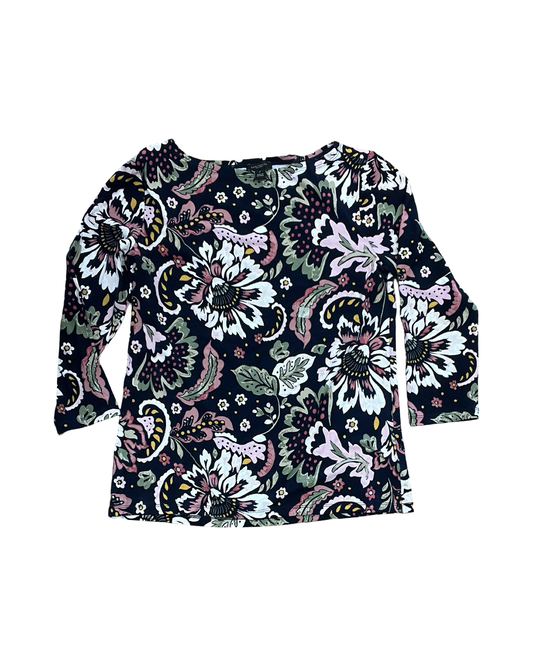 Top 3/4 Sleeve By Ann Taylor In Floral Print, Size:S